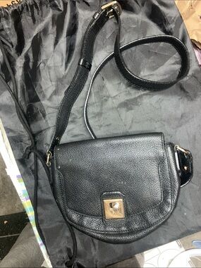 Furla Black Leather Crossbody Bag with Gold Turn-Lock